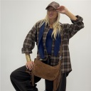 camicia asimmetrica con applicazione sul colletto asymmetric